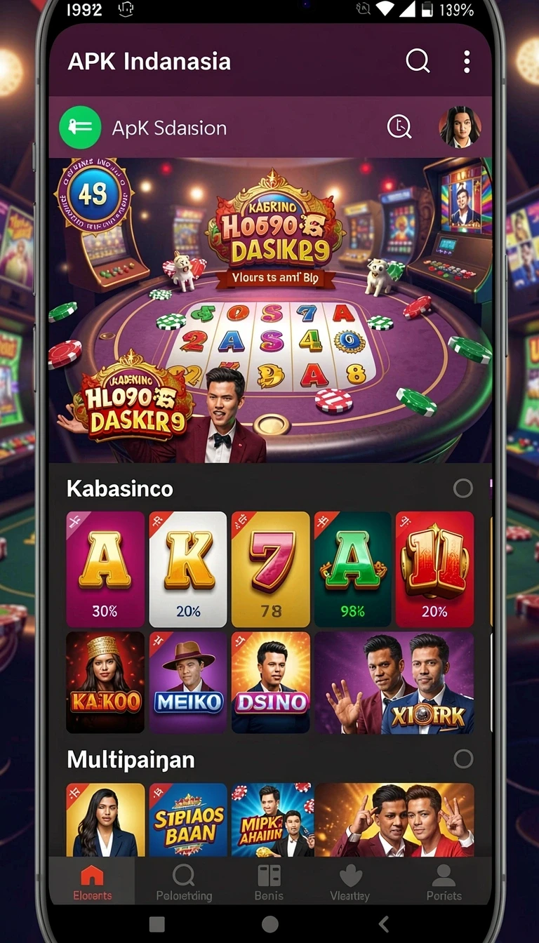 Tampilan utama aplikasi Download halimtoto APK Original untuk Android yang intuitif dan efisien.